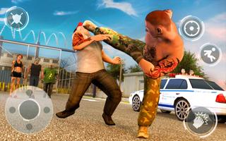 Nyata Jalan Gulat Heroes 3D - Street Fighting screenshot 1