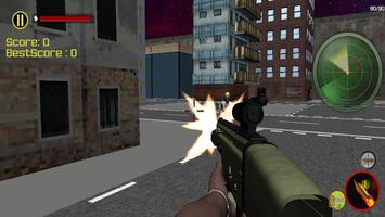 Zombie Apocalypse Three D: Death Target FPS स्क्रीनशॉट 1