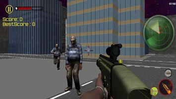 Zombie Apocalypse Three D: Death Target FPS تصوير الشاشة 2
