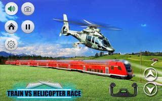 Train Chase Helicopter Game poster