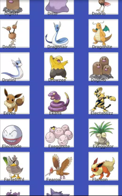 Descarga de APK de Lista de pokemon (Pokedex Simples) para Android