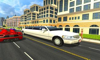 Moderne Limousine Auto Fahren: Plakat