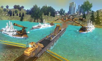 Road River Bridge Construction Plakat