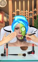 Face makeup & beauty spa salon makeover games 3D الملصق