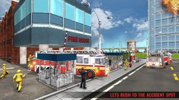 Fire Truck Driving 911 City Rescue Simulator Cartaz