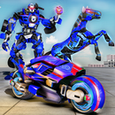 US Robot Police Bike Horse Robot Transformation-APK