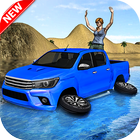 Icona Navigazione in acqua del camion a terra - Fun 3D