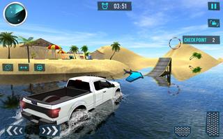 Beach Truck Water Surfing – 3D Fun Driving Sim Affiche