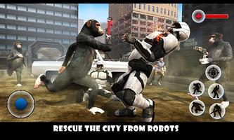 Apes Age vs Robots Survival War Ekran Görüntüsü 1