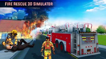 Fire Truck Rescue 3D Simulator-poster