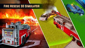 Fire Truck Rescue 3D Simulator capture d'écran 2