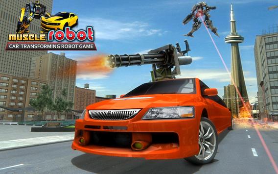 Download Muscle Robot Car Transforming Robot Game Apk For