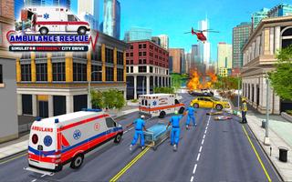 Salvamento da ambulância Simulator -  City Drive imagem de tela 3