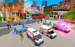 Salvamento da ambulância Simulator -  City Drive Cartaz