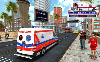 Salvamento da ambulância Simulator -  City Drive imagem de tela 2