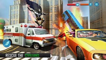 Superhero Flying Robot Bat: Superhero games ảnh chụp màn hình 1