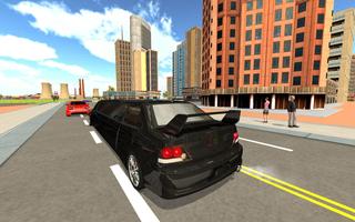 Crazy Limousine City Driver 3D Affiche