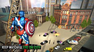 Super Captain Flying Robot City Rescue Mission स्क्रीनशॉट 1