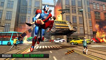 Super Captain Flying Robot City Rescue Mission स्क्रीनशॉट 2