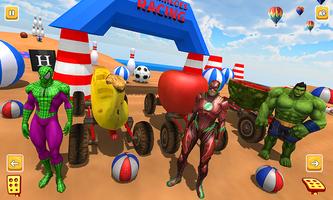 Superhero Apple Car Racing Games Android (Beta) imagem de tela 1