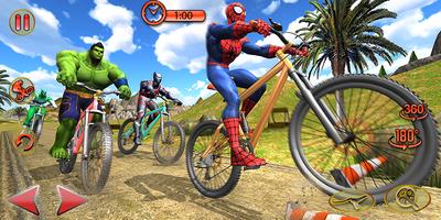 Superhero BMX Bicycle racing hill climb offroad 2 screenshot 3