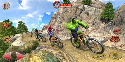 Superhero BMX Bicycle racing hill climb offroad تصوير الشاشة 3