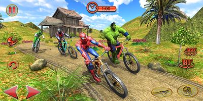 Superhero BMX Bicycle racing hill climb offroad ภาพหน้าจอ 2