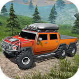 Offroad 6x6 caminhão dirigindo ícone