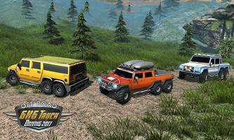 Offroad 6 x 6 truk mengemudi poster