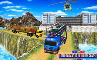 Police Truck for Transport adventure Game Ekran Görüntüsü 3