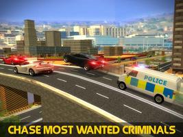 Polizei Mini-Bus Crime Pursuit Plakat