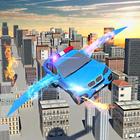 Transformación futurista del coche del robot:Flyin icono