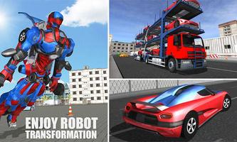 Robot Car Transport Truck Sim پوسٹر