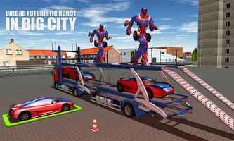Robot Car Transport Truck Sim اسکرین شاٹ 3
