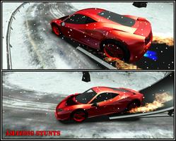 Snow Car Driving Stunts Sim 3D capture d'écran 1