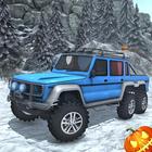 Snow Driving Offroad 6x6 Truck-icoon