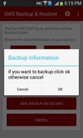 برنامه‌نما SMSBackup عکس از صفحه