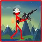 Stickman gunshot strike mobile icon