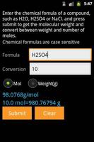 Chemical Calculator capture d'écran 2