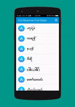 Myanmar Font Styles For Vivo