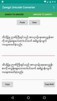 Myanmar Zawgyi <=> Unicode Converter পোস্টার