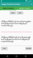 Myanmar Zawgyi <=> Unicode Converter Plakat
