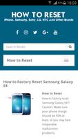 How to Reset ポスター