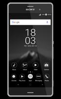 Xperia™ Theme - Black flat โปสเตอร์