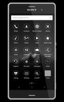 Xperia™ Theme - Black flat Screenshot 1