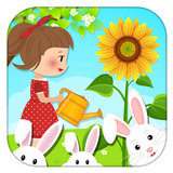 Rabbit & Flower أيقونة