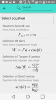 Physics Equations capture d'écran 1