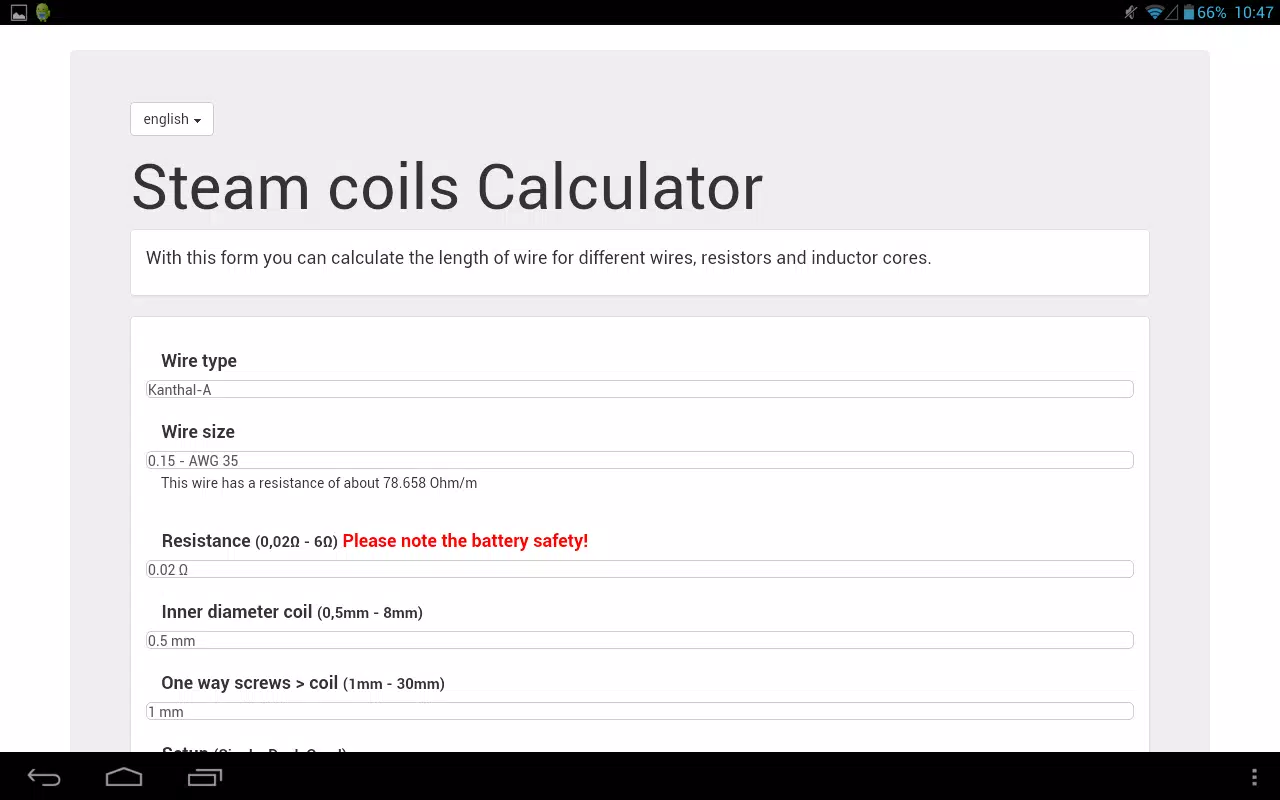 Steam coils Calculator APK for Android Download