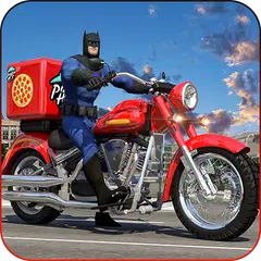 Superhero spider Bike City Pizza Delivery APK download