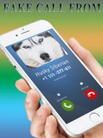 Fake Call from Siberian husky dog capture d'écran 3
